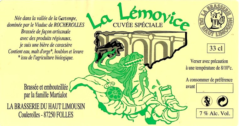 Etiquette BRASSERIE DU HAUT LIMOUSIN 20