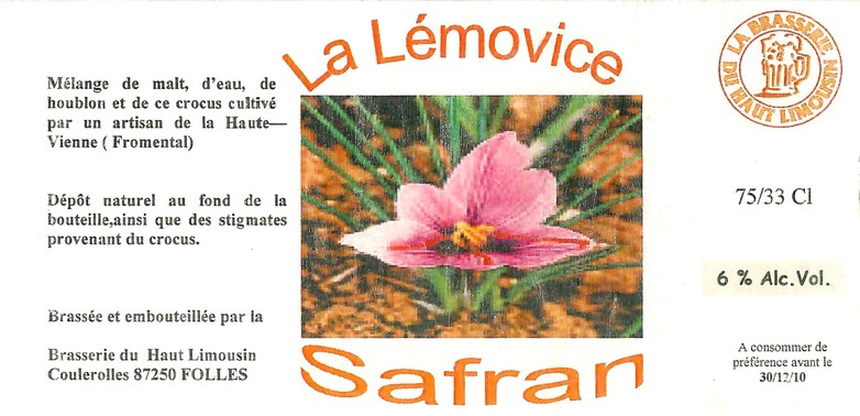 Etiquette BRASSERIE DU HAUT LIMOUSIN 25