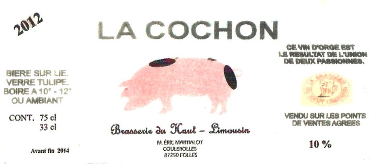 Etiquette BRASSERIE DU HAUT LIMOUSIN 26