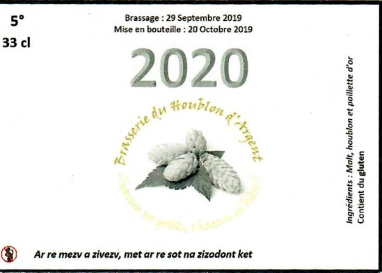 etiquette BRASSERIE DU HOUBLON D'ARGENT 12