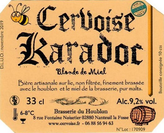 etiquette BRASSERIE DU HOUBLON GOURMAND 24