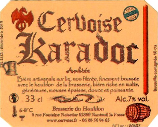 etiquette BRASSERIE DU HOUBLON GOURMAND 25