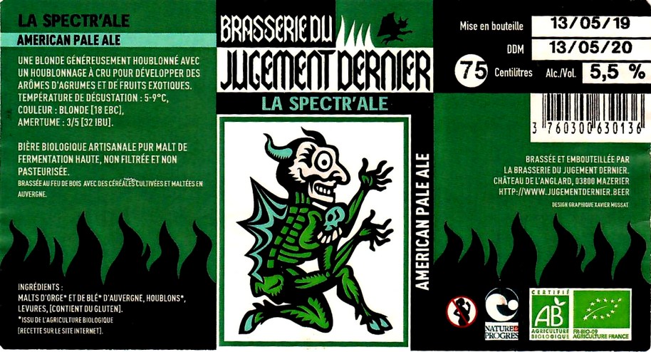 Etiquette BRASSERIE DU JUGEMENT DERNIER 05