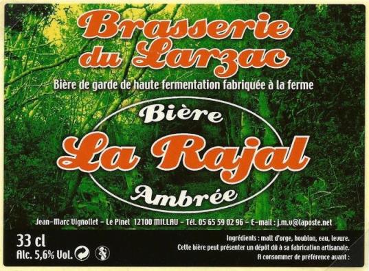 etiquette BRASSERIE DU LARZAC 05