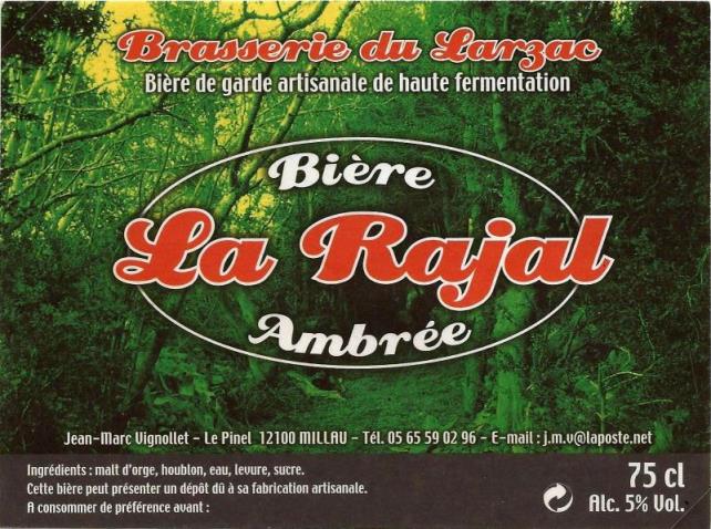 etiquette BRASSERIE DU LARZAC 06