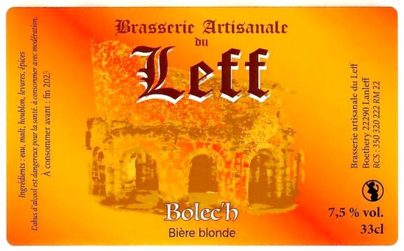 Etiquette BRASSERIE DU LEFF 04