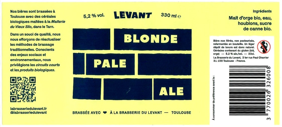 Etiquette BRASSERIE DU LEVANT 04