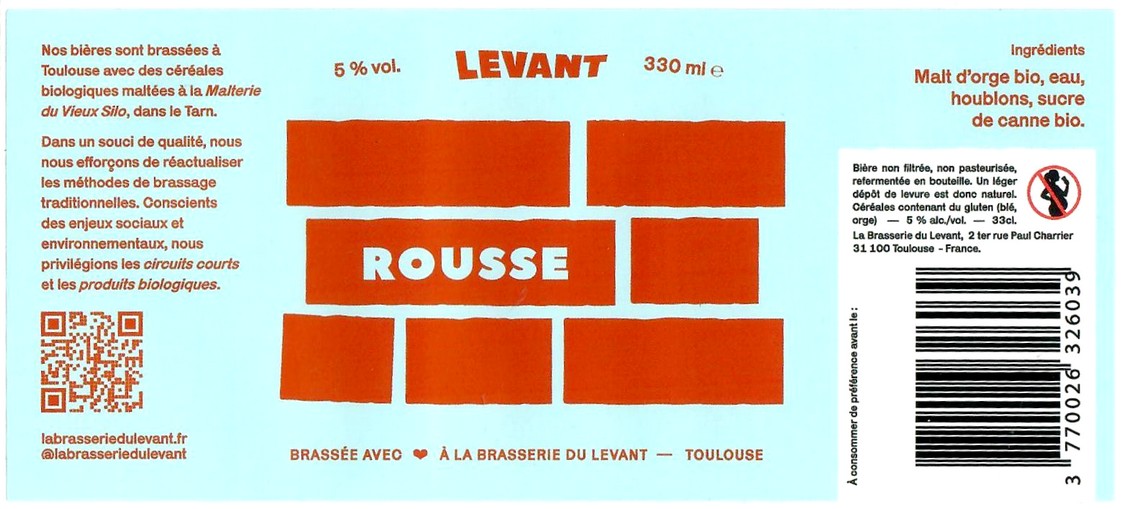 Etiquette BRASSERIE DU LEVANT 06