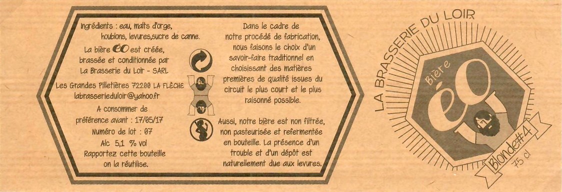 Etiquette BRASSERIE DU LOIR 01