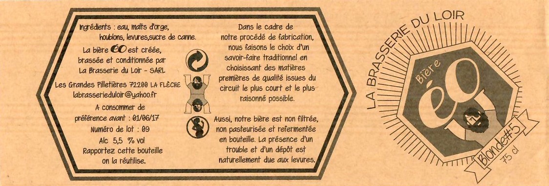 Etiquette BRASSERIE DU LOIR 05