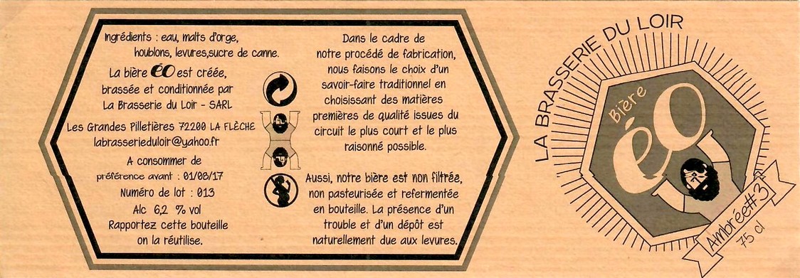 Etiquette BRASSERIE DU LOIR 07