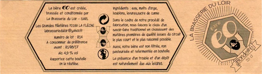 Etiquette BRASSERIE DU LOIR 11