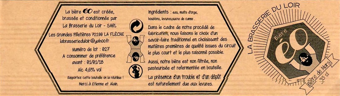 Etiquette BRASSERIE DU LOIR 15