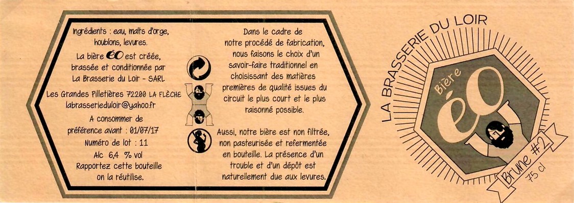 Etiquette BRASSERIE DU LOIR 20