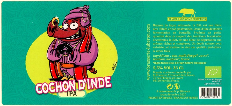 Etiquette BRASSERIE DU LUBERON 07