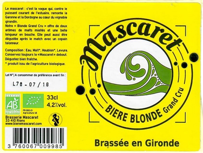 Etiquette BRASSERIE DU MASCARET 43