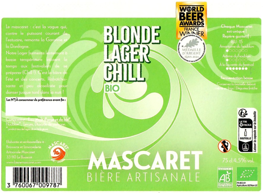 Etiquette BRASSERIE DU MASCARET 56