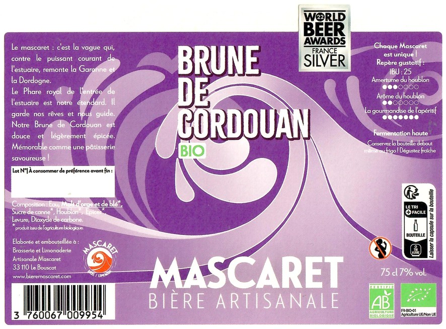 Etiquette BRASSERIE DU MASCARET 59