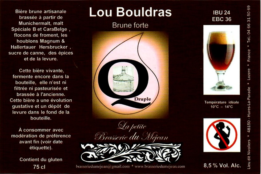 etiquette LA PETITE BRASSERIE DU MEJEAN 14