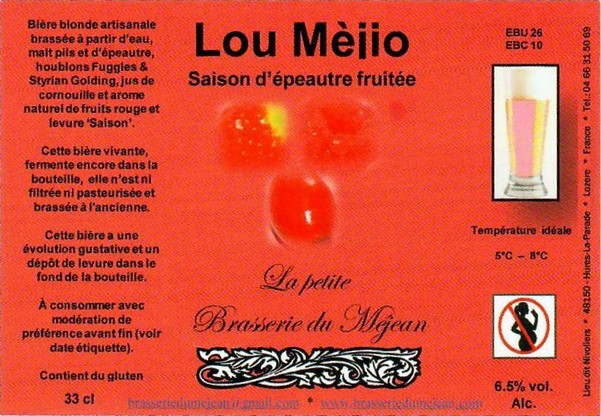 etiquette LA PETITE BRASSERIE DU MEJEAN 15