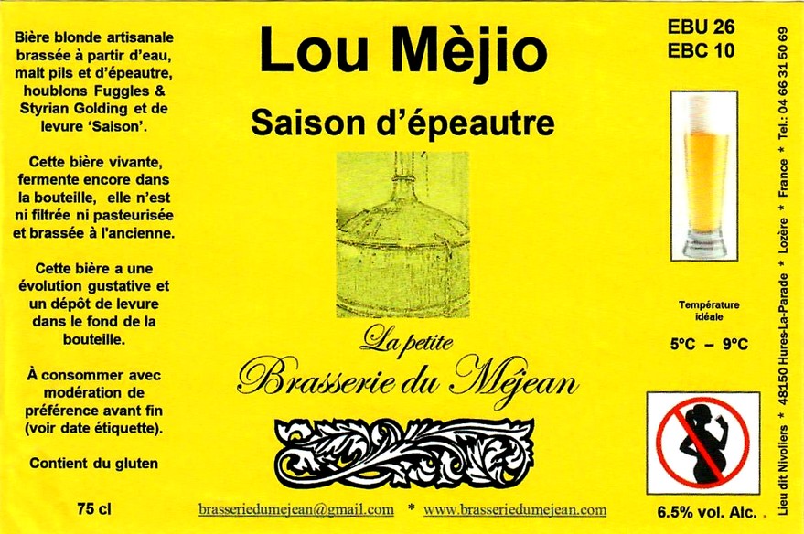 etiquette BRASSERIE DU MEJEAN 17