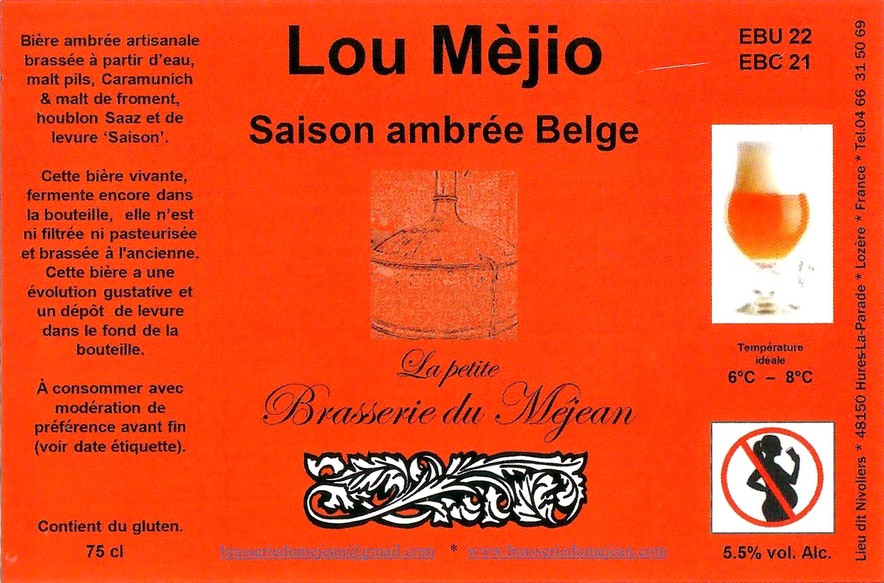 Etiquette BRASSERIE DU MEJEAN 19
