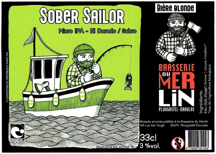 Etiquette BRASSERIE DU MERLIN 14