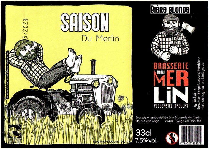 Etiquette BRASSERIE DU MERLIN 15