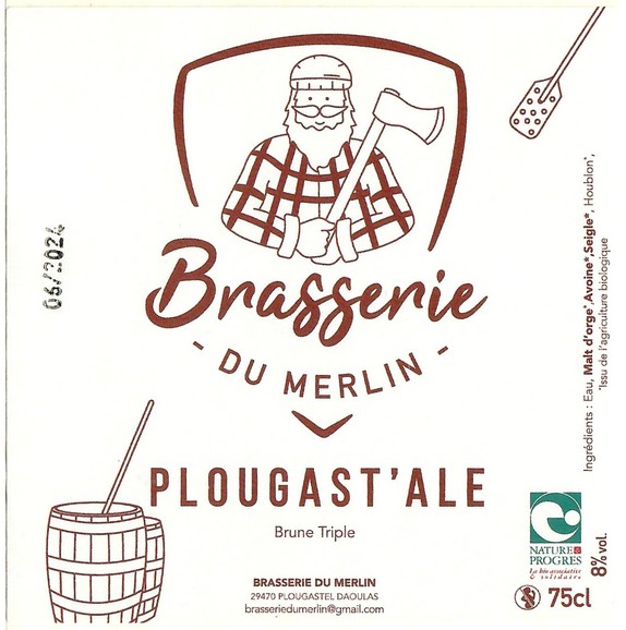 Etiquette BRASSERIE DU MERLIN 18