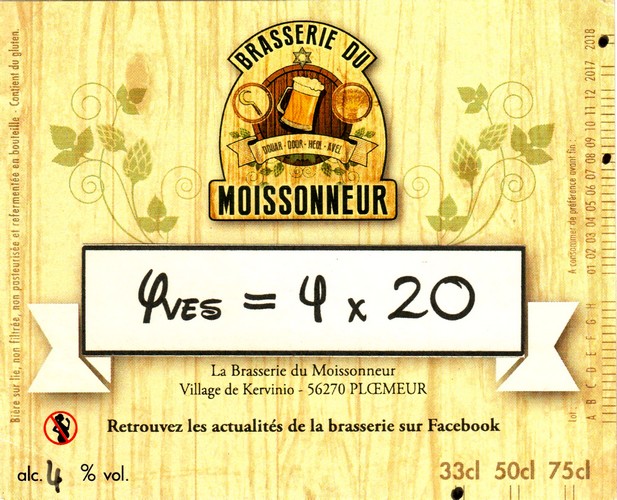 etiquette BRASSERIE DU MOISSONNEUR 06