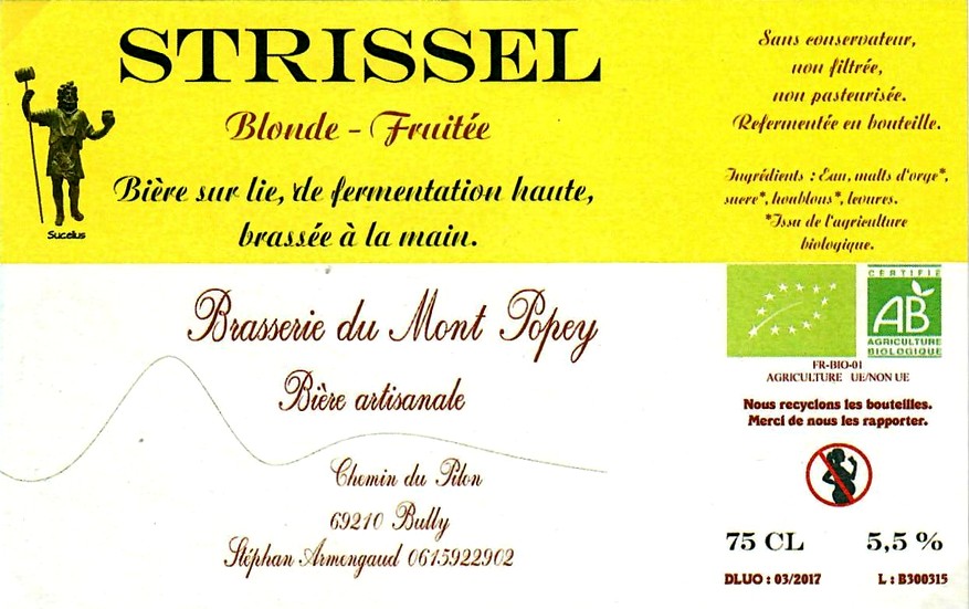 Etiquette BRASSERIE DU MONT POPEY 02