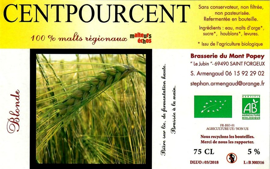 Etiquette BRASSERIE DU MONT POPEY 08