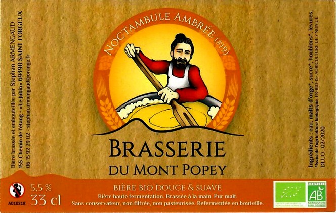 Etiquette BRASSERIE DU MONT POPEY 20
