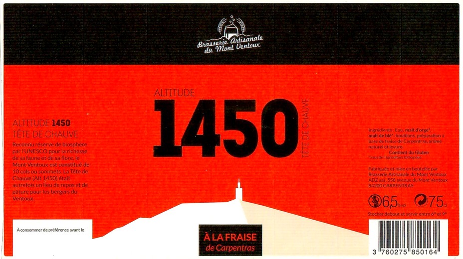 Etiquette BRASSERIE DU MONT VENTOUX 03