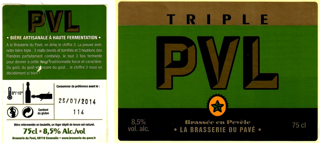 etiquette BRASSERIE DU PAVE 02