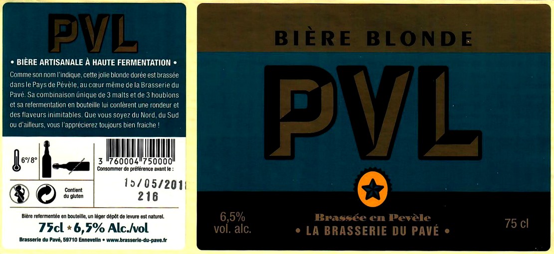 etiquette BRASSERIE DU PAVE 14