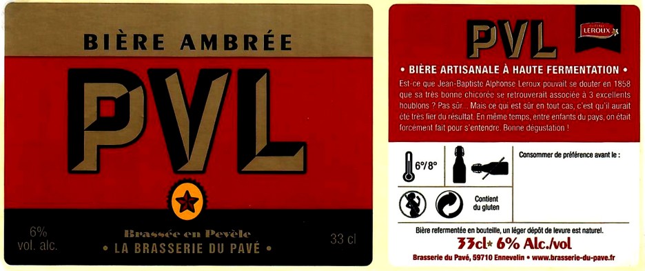 etiquette BRASSERIE DU PAVE 18