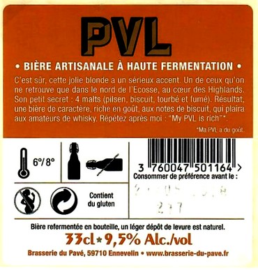 etiquette BRASSERIE DU PAVE 24