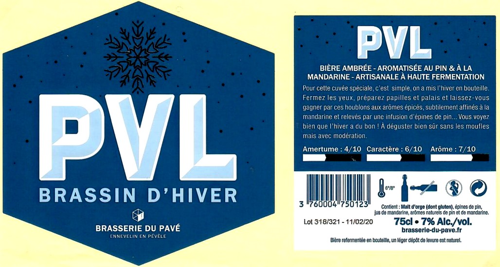 etiquette BRASSERIE DU PAVE 28