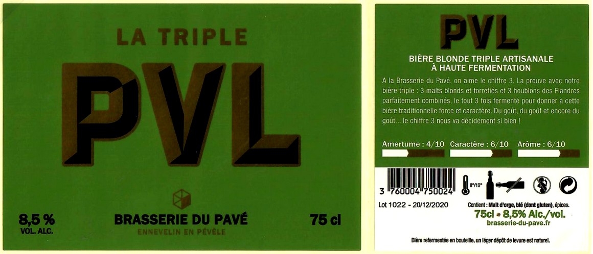 etiquette BRASSERIE DU PAVE 32