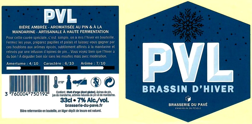 etiquette BRASSERIE DU PAVE 33