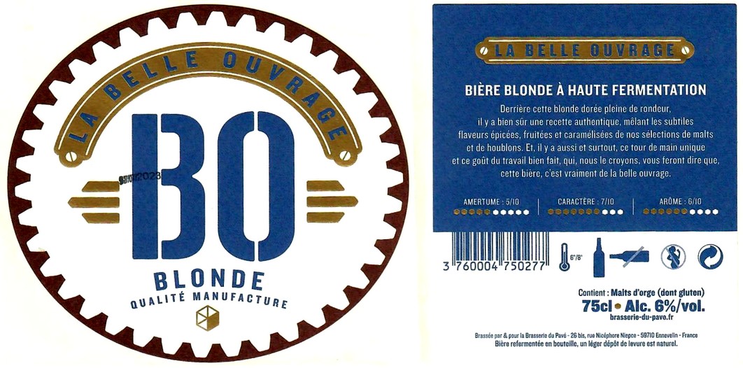 etiquette BRASSERIE DU PAVE 37