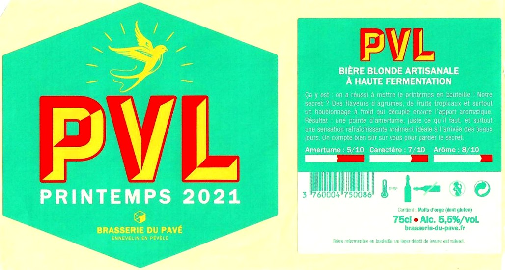 etiquette BRASSERIE DU PAVE 39