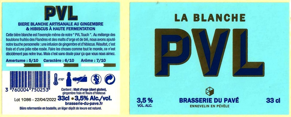 Etiquette BRASSERIE DU PAVE 49