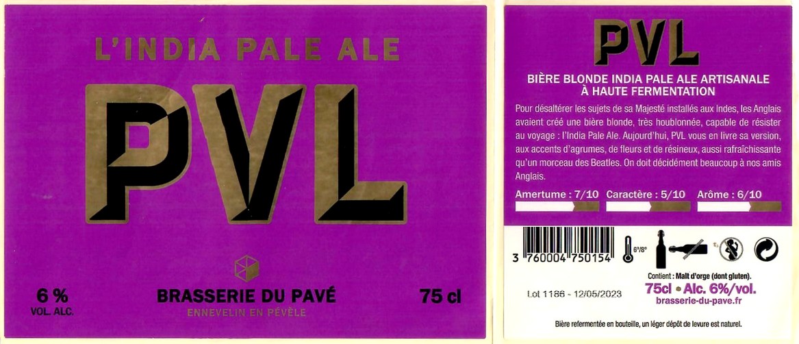 Etiquette BRASSERIE DU PAVE 51