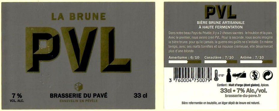 Etiquette BRASSERIE DU PAVE 53