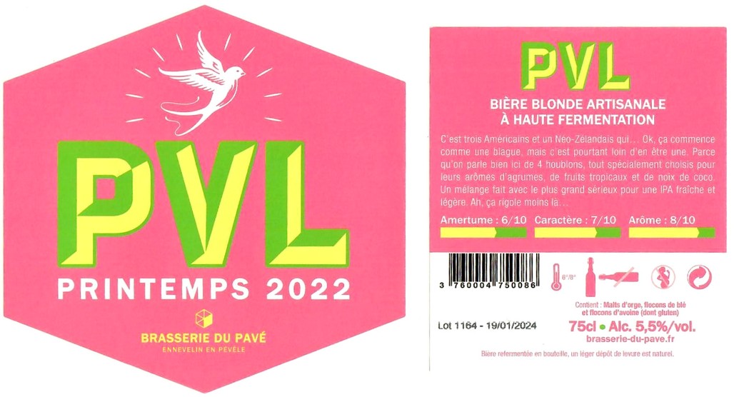 Etiquette BRASSERIE DU PAVE 60