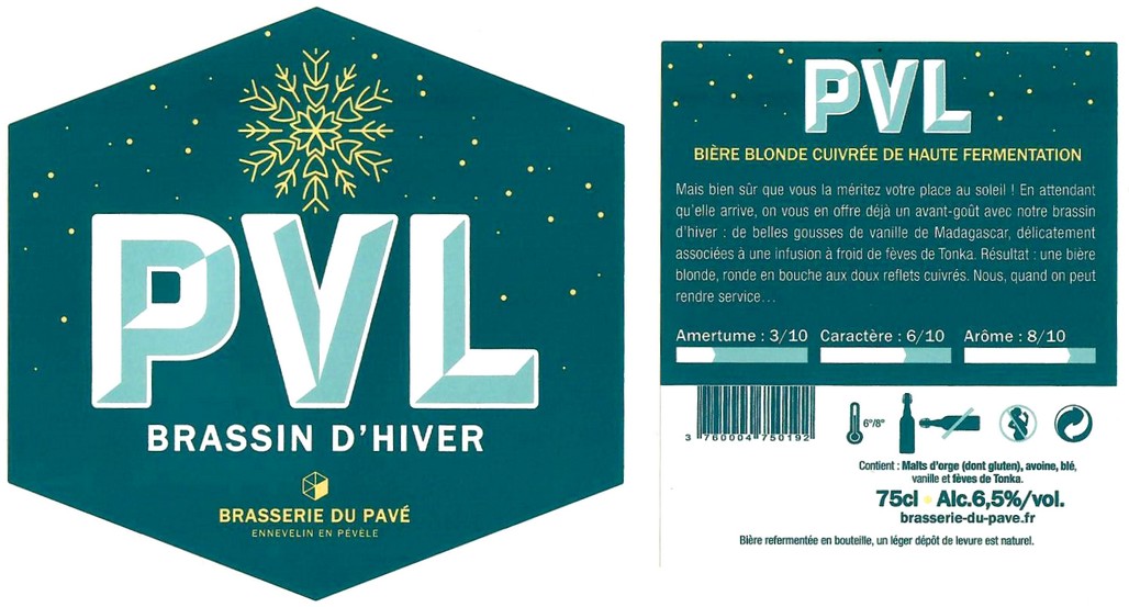 Etiquette BRASSERIE DU PAVE 62