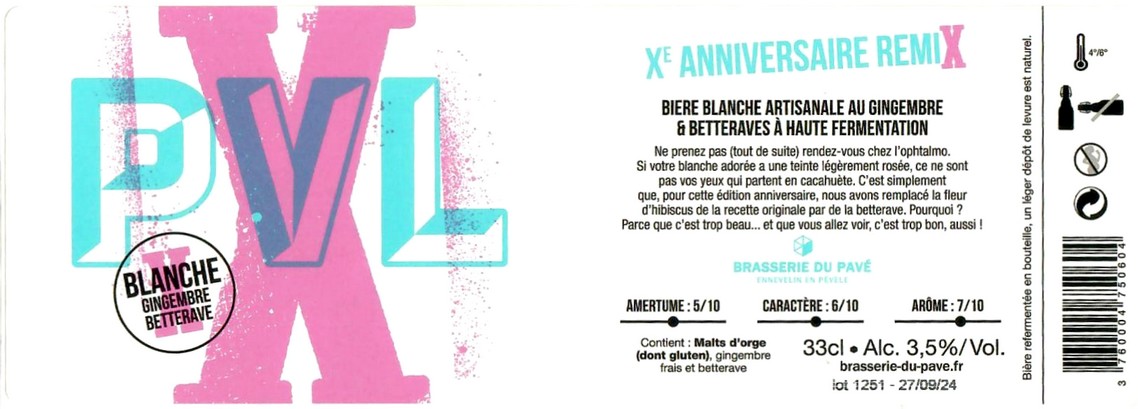 Etiquette BRASSERIE DU PAVE 63