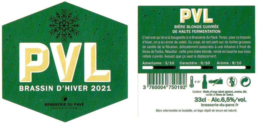 Etiquette BRASSERIE DU PAVE 66